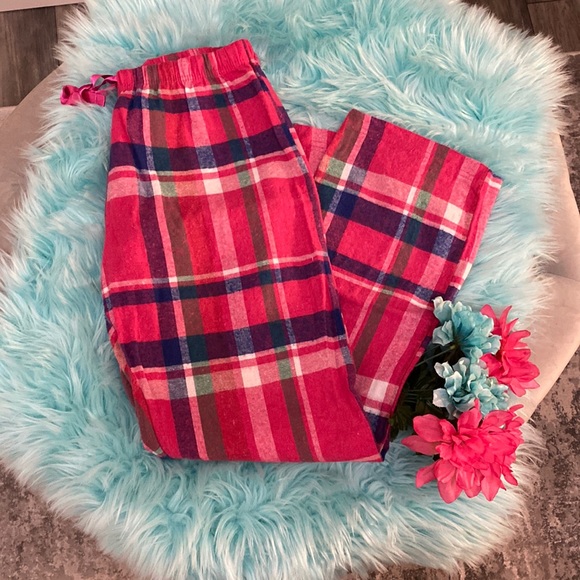 Other - NEW! Pink & Purple Mix Plaid PJ Bottoms Sz Medium